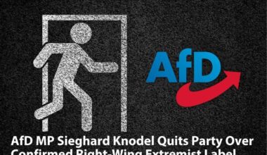 Sieghard Knodel exits AfD and its Bundestag faction after the Federal Office for the Protection of the Constitution classified the party as "confirmed right-wing extremist." He will continue as an independent MP to protect his personal and professional life, saying that the label is unavoidable.