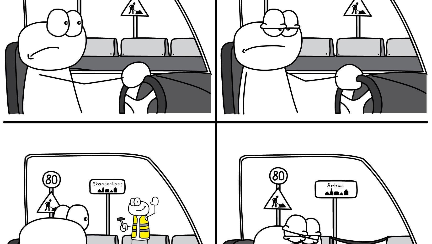 Når man køre på E45