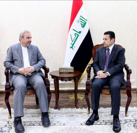 The Iranian ambassador to Baghdad meets with the Iraqi national security advisor (ISNA, May 6, 2025)