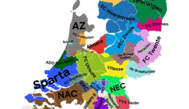 Meest gesteunde voetbalteams in elke regio (Big 3 niet meegerkend)