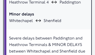 Heat-related speed restrictions on the Elizabeth line, on a 26°C day?