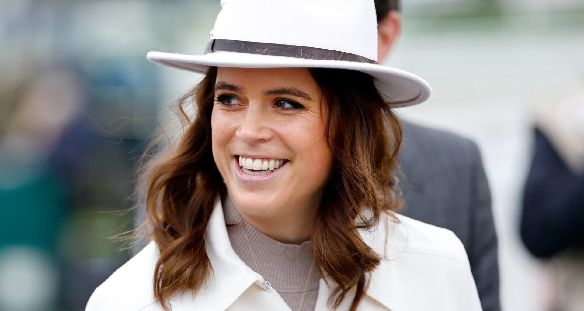 Princess Eugenie attends day 2 'Style Wednesday' of the Cheltenham Festival at Cheltenham Racecourse on March 13, 2024