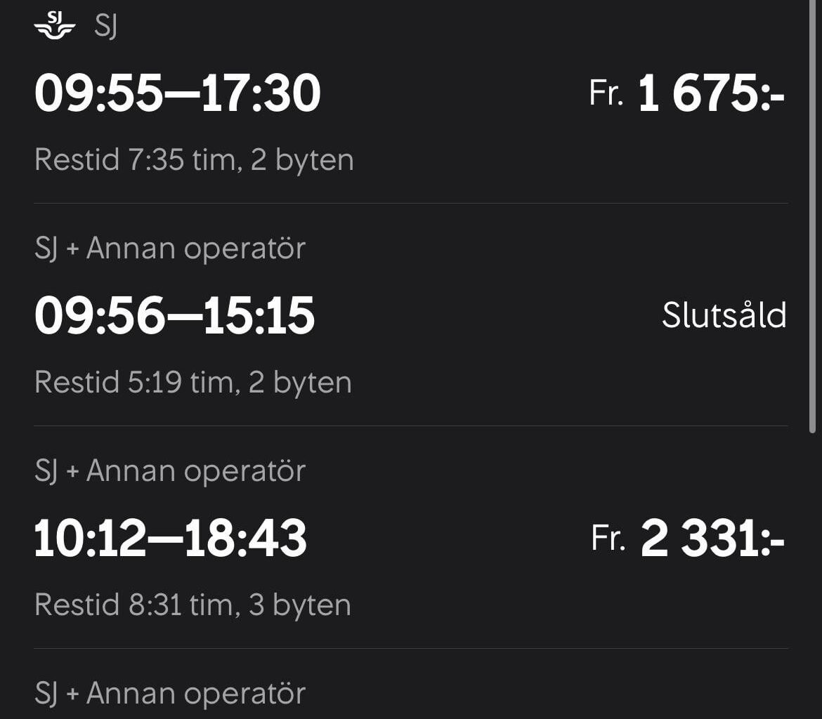 Vad i hela helvetet sker med tågen och tågpriserna?!