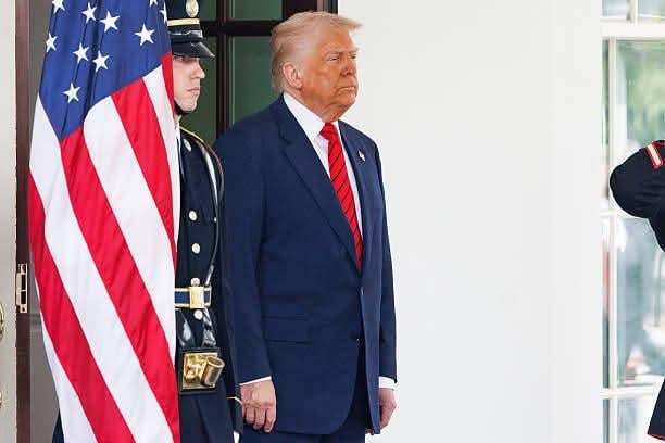 Photo of Trump from today. Someone forgot to spray tan his ear