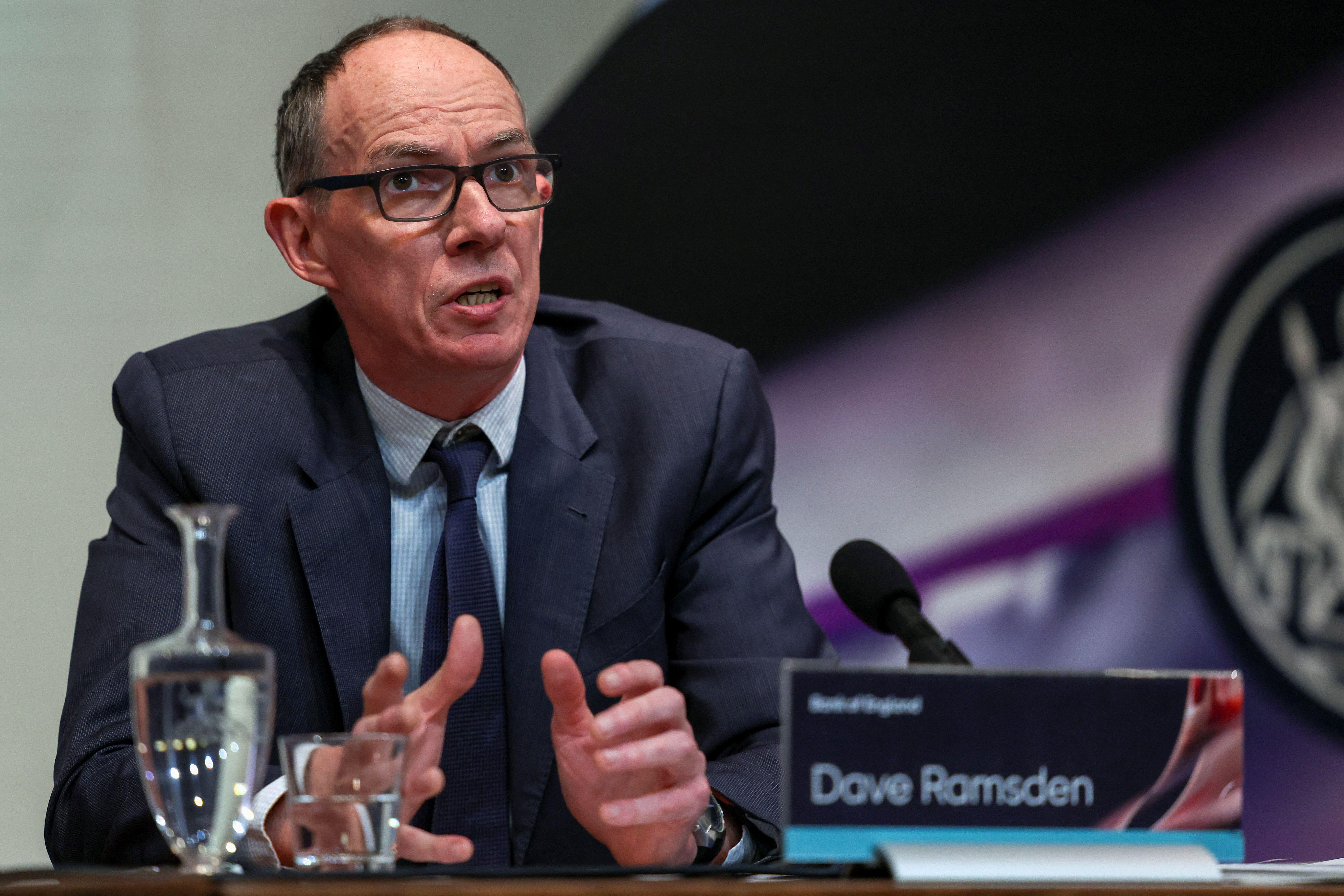 Dave Ramsden, Deputy Governor of the Bank of England, at a press conference.