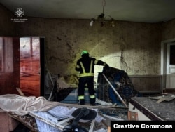 The scene of a Russian attack in Smila on June 29