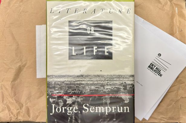 Literature of Life,  by Jorge Semprun, was borrowed from Faifley Library and turned up 13-years-later in a Danish library