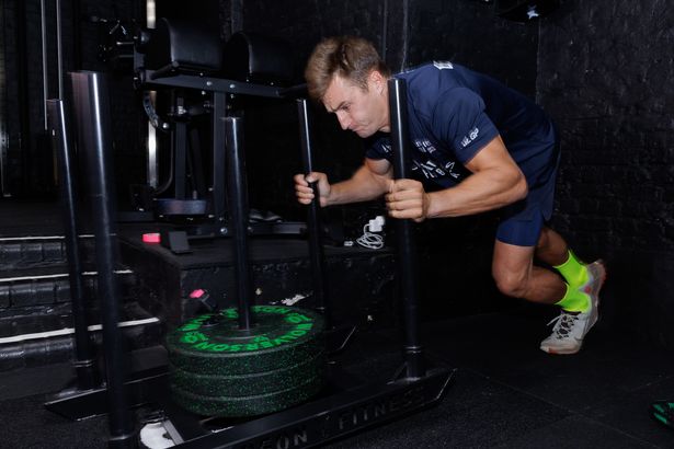 Neil Hunter's effort on the sled push was a real highlight