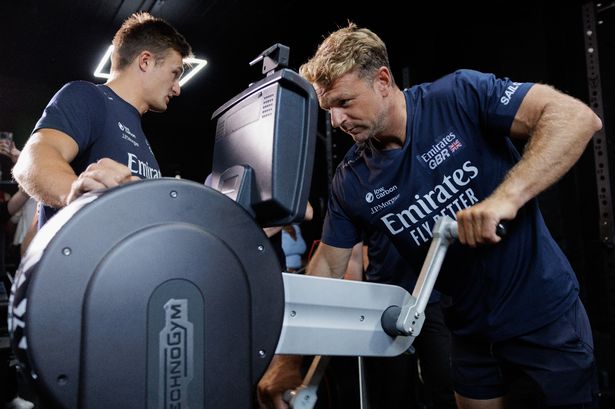 Emirates GBR SailGP athletes spend hours on the grinder machine honing their endurance