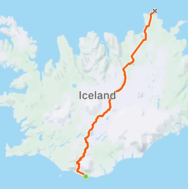 The route Elliot and his trainer Ed will be hoping to run in record time