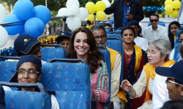 The Duke and Duchess of Cambridge meet local children from local charities
