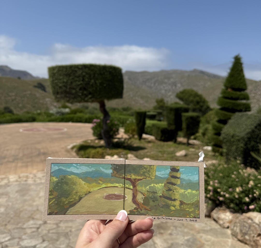 Aquí hay algunas pinturas que hice mientras visitaba España / Mallorca