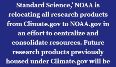 NOAA will no longer post updates to Climate.gov or its associated social media pages