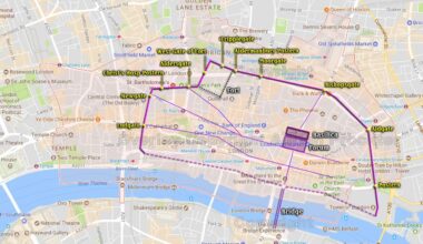 Roman London mapped out over the Modern city.