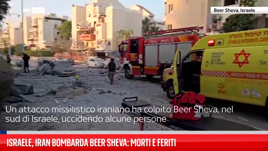 Israele, Iran bombarda Beer Sheva: morti e feriti | Video Sky - Sky TG24