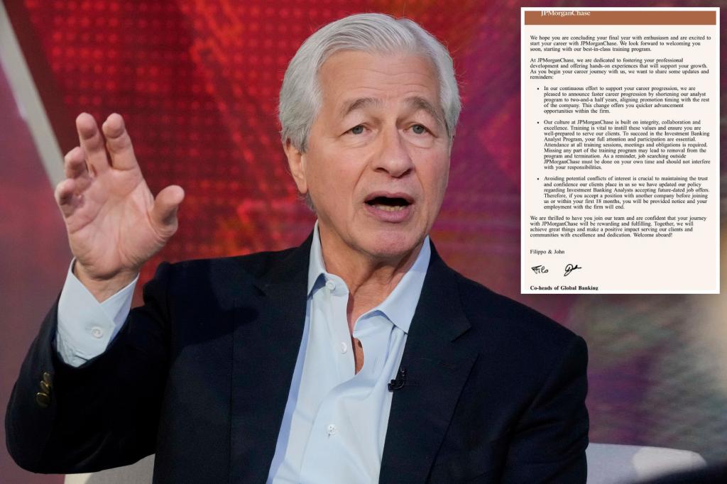 JPMorgan threatens to fire job-hopping junior bankers
