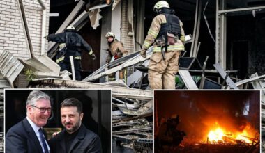 Russian attacks on Ukraine kill 14 civilians as Zelensky travels to UK