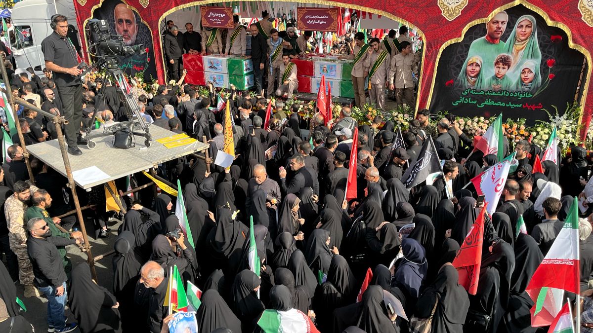 Iran holds state funeral for military leaders and nuclear scientists killed in Israel conflict