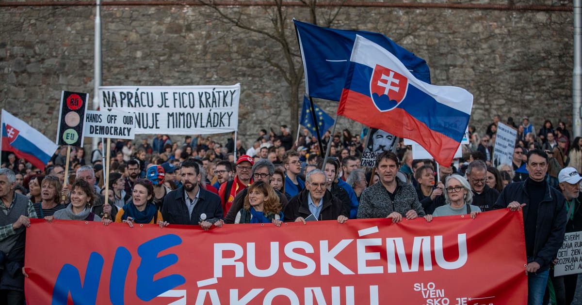 Slovakia cites European Parliament move in calling Kremlin-style bill ‘legitimate’ – POLITICO