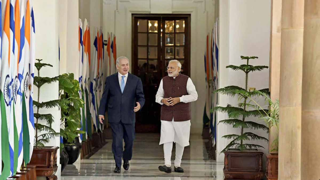 Prime Minister Narendra Modi with Israel PM Benjamin Netanyahu Prime Minister Narendra Modi with Israel PM Benjamin Netanyahu