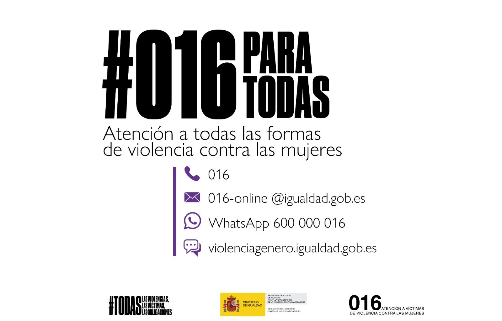 Canales de atención a todas las formas de violencia contra las mujeres