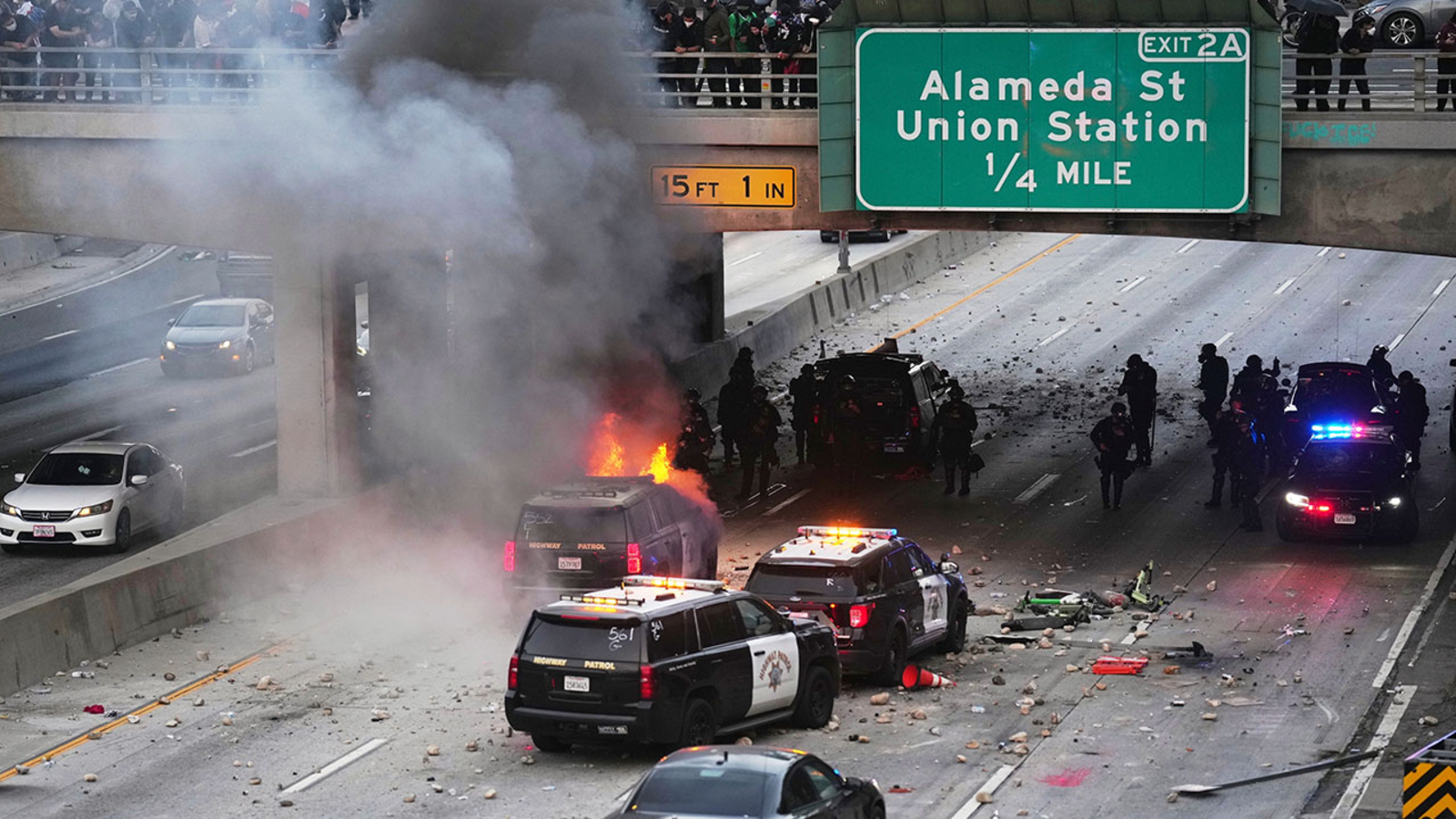 LA ICE raids: Anti-ICE protesters clash with police officers in downtown LA - LIVE UPDATES