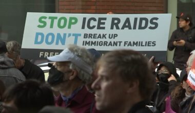 Anti-ICE protesters face off with San Francisco police officers; buildings, vehicles vandalized