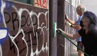 'Shine LA' volunteers clean up areas vandalized during protests against immigration raids