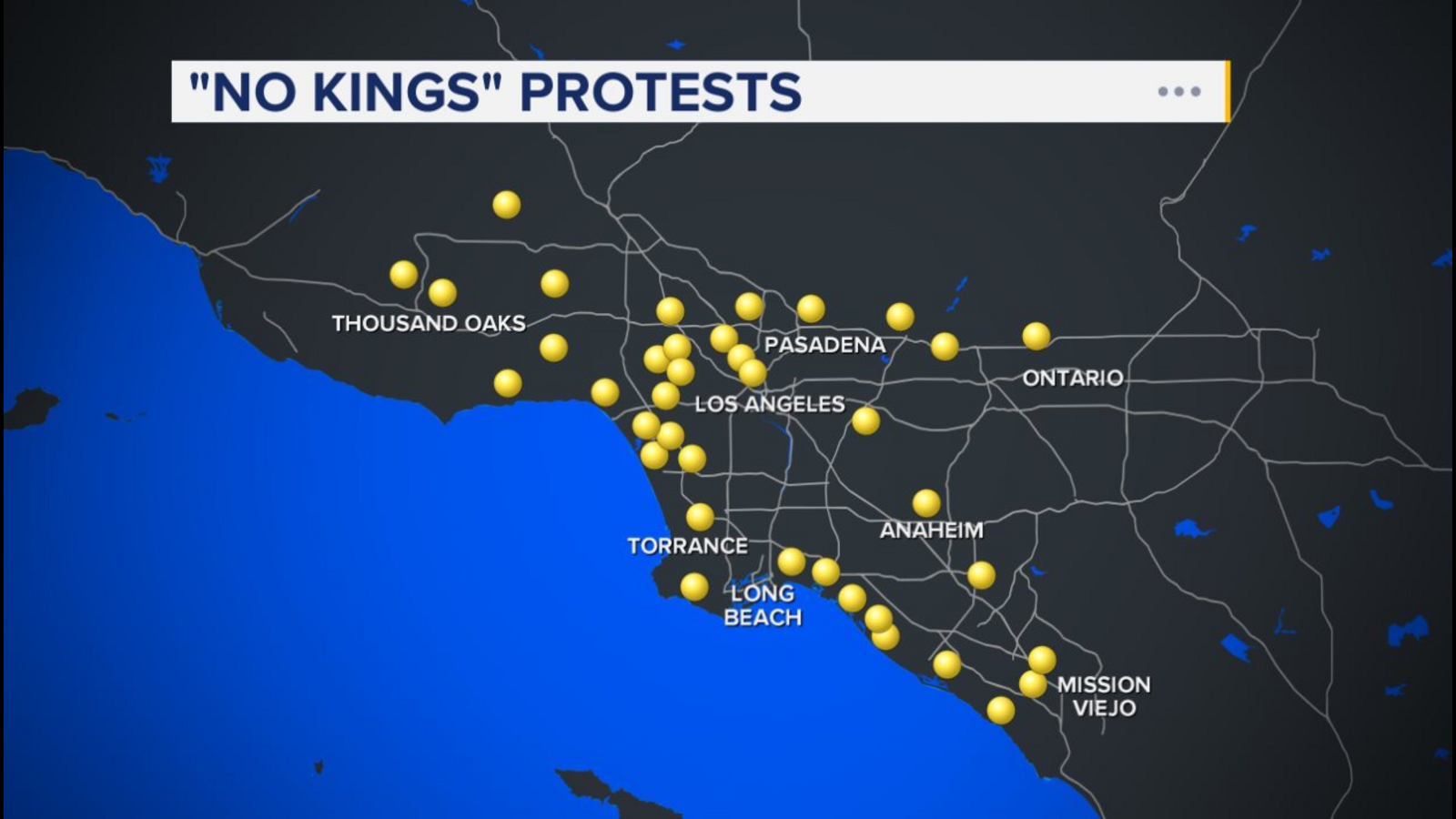 'No Kings Day' protests: Here's a list of protest locations for Los Angeles area and Southern California