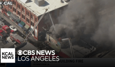 Firefighters battle major emergency fire at downtown Los Angeles business