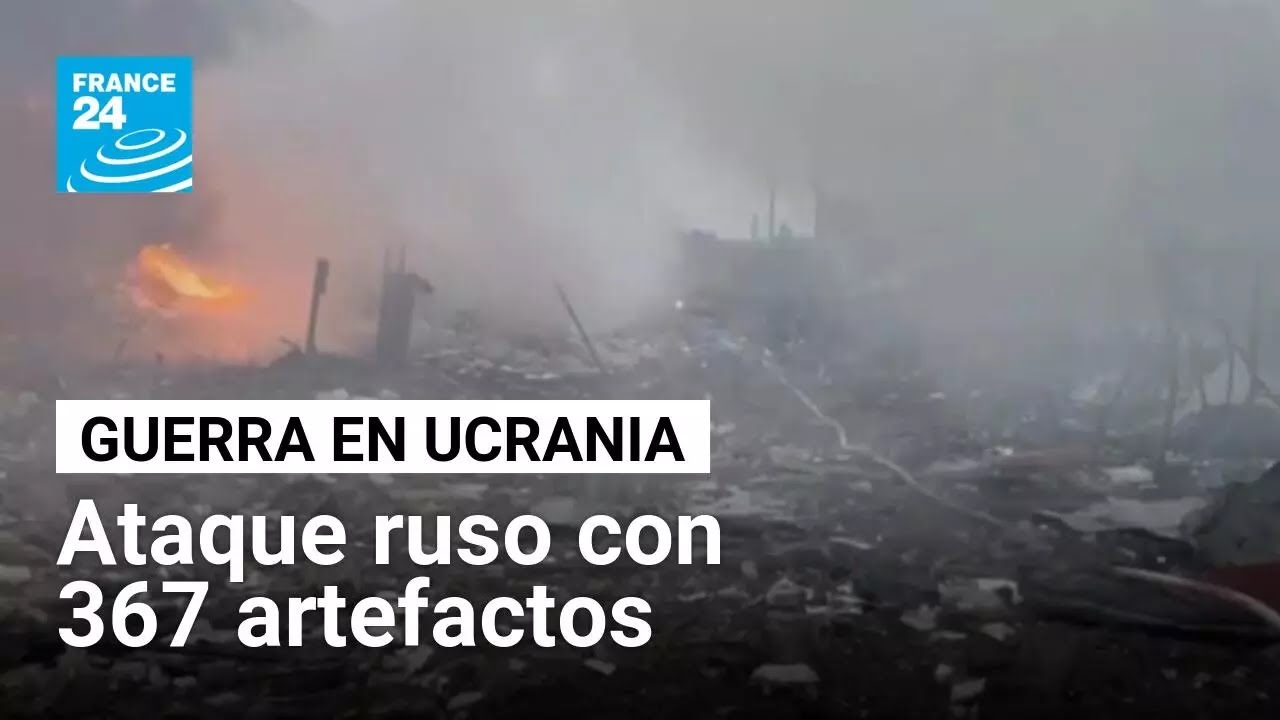 Rusia ataca Ucrania con 298 drones y 69 misiles