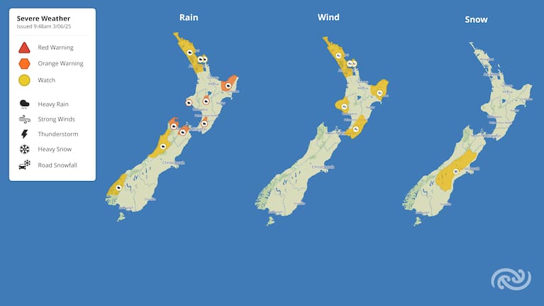 Weather watches and warnings for June 3 