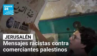 Vandalismo y mensajes racistas contra comerciantes palestinos en el Día de Jerusalén • FRANCE 24