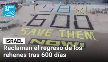 Miles en Israel exigen la liberación de los rehenes tras 600 días en poder de Hamás • FRANCE 24