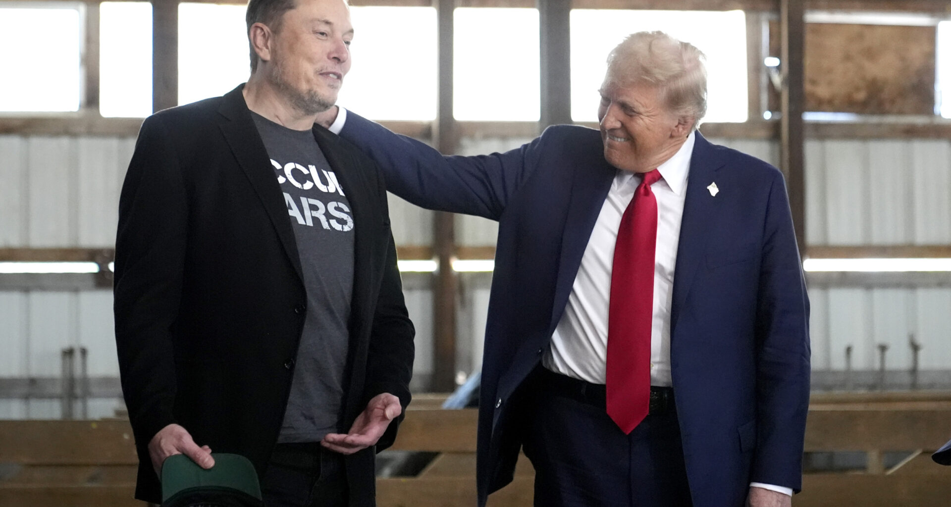 File picture of Musk with Trump