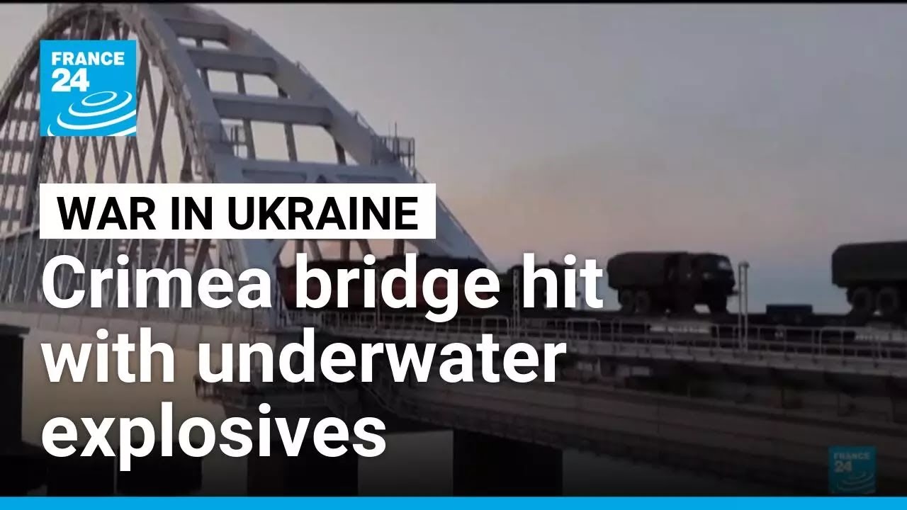 Ukraine says it hit Russia's bridge to Crimea with underwater explosives • FRANCE 24 English