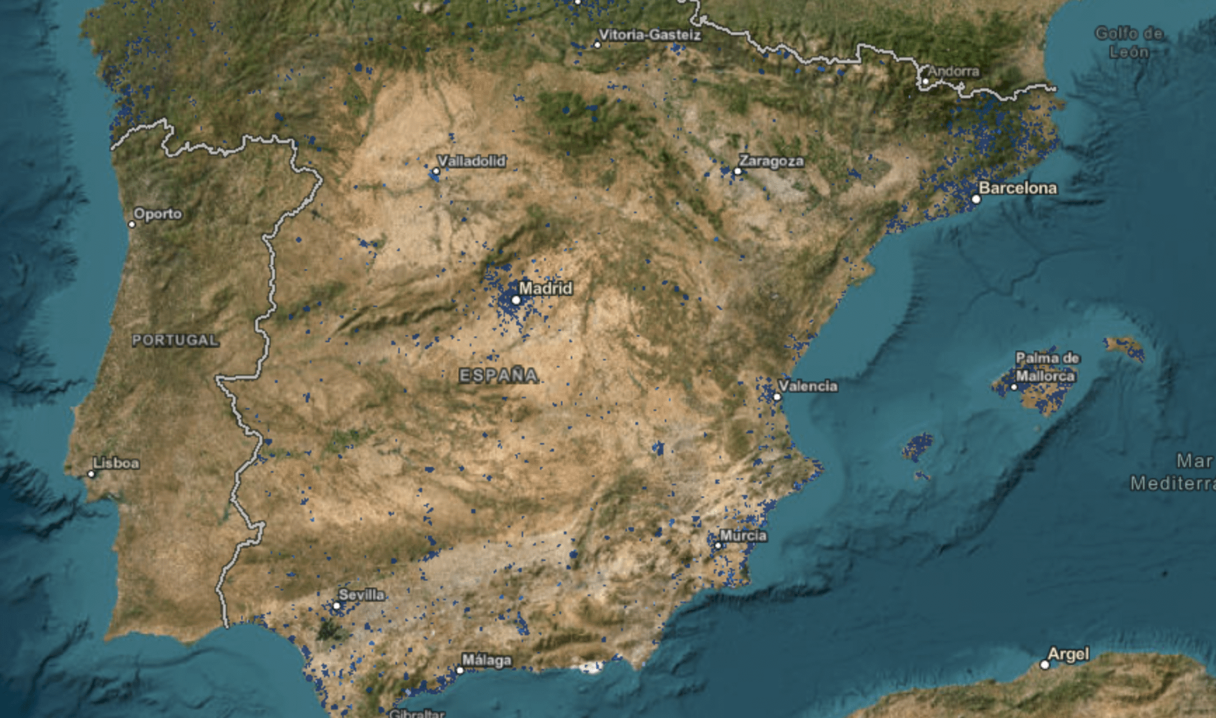 La España vaciada, visualizada por conexiones de banda ancha