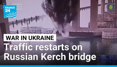 Traffic restarts on Kerch bridge after Ukrainian attack • FRANCE 24 English