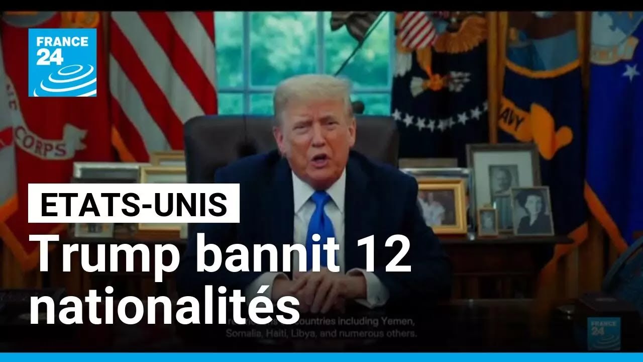 Donald Trump interdit aux ressortissants de 12 pays d'entrer aux États-Unis • FRANCE 24
