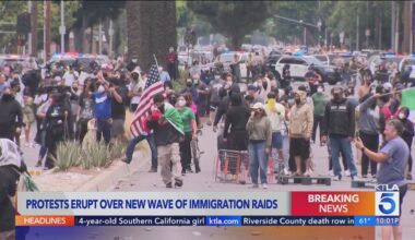 ICE raid protests turn destructive in Los Angeles