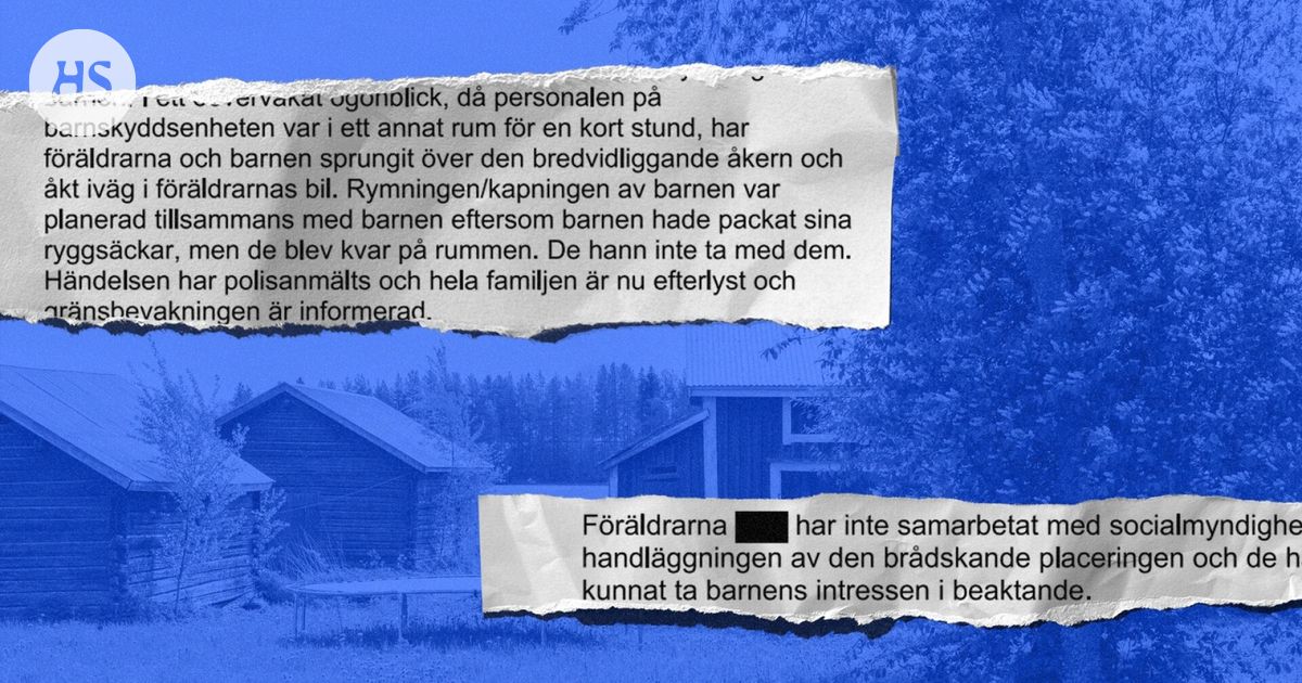 Lastensuojelu oikeudessa: Vain lasten reput jäivät kiireessä huoneisiin, kun perhe katosi