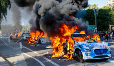 Waymo vehicles set on fire