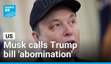 Musk calls Trump mega-bill 'disgusting abomination' • FRANCE 24 English
