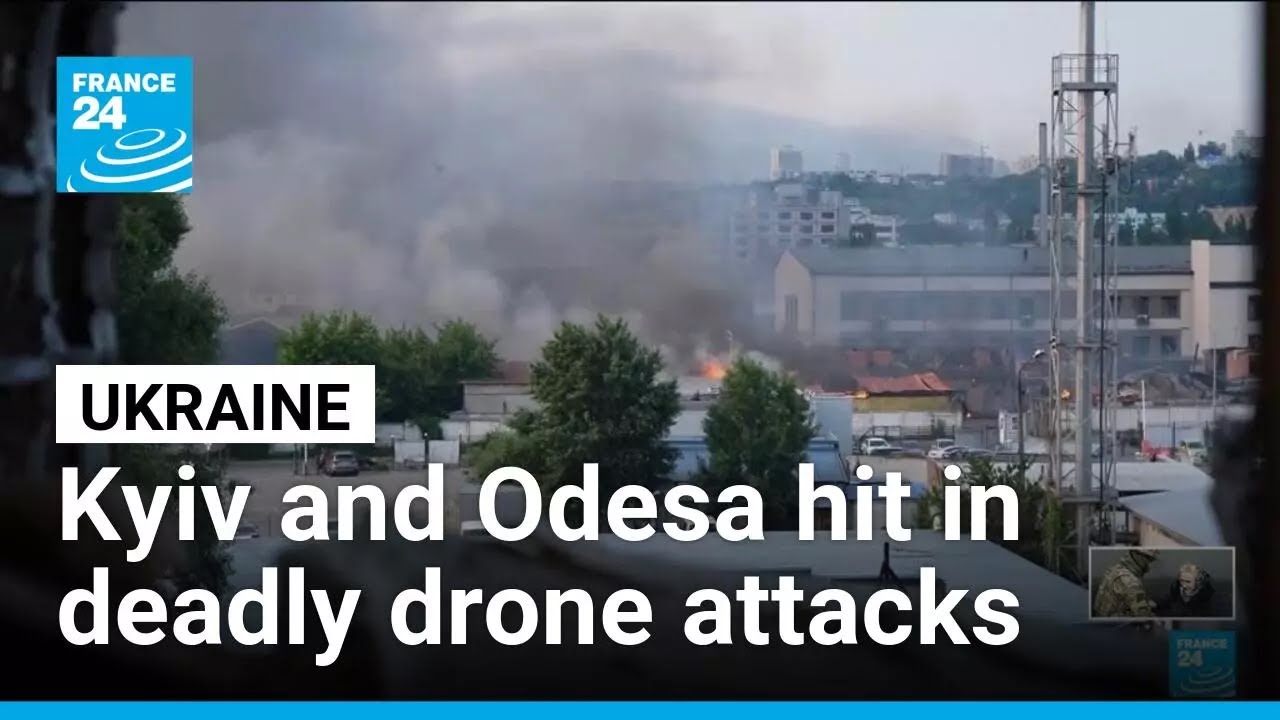 Kyiv and Odesa hit in deadly Russian drone attacks on Ukraine • FRANCE 24 English