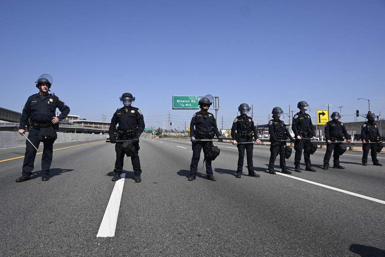 Downtown LA Under Curfew, Newsom Blasts Trump (Live Updates)