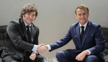Milei thanks Macron for France's support before the IMF — MercoPress