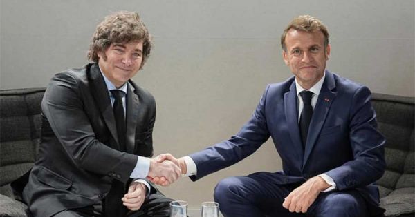 Milei thanks Macron for France's support before the IMF — MercoPress