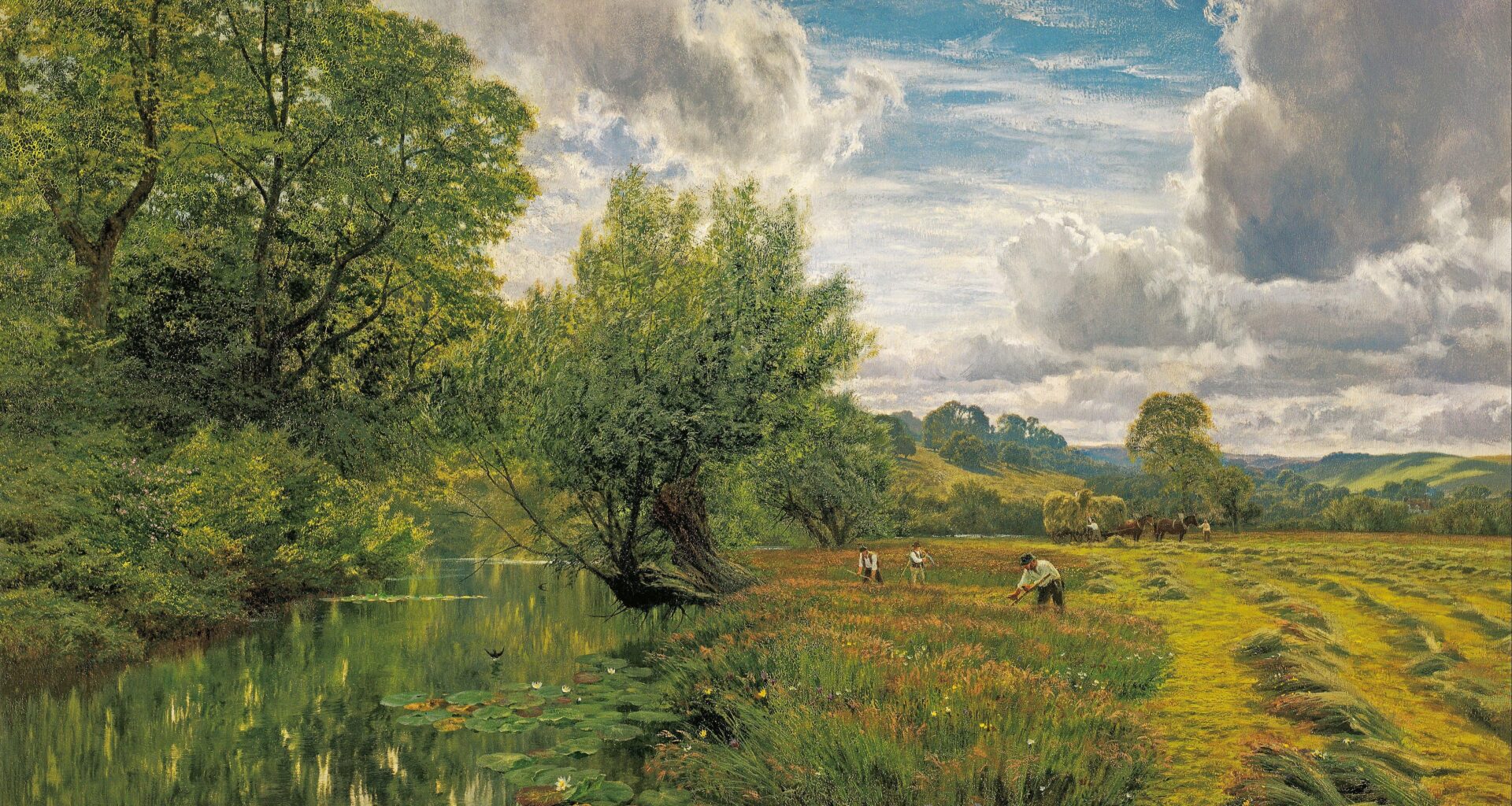 Hayfield, near Days' Lock, Oxon by George Vicat Cole (1891)