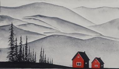 Made another painting inspired by Norway