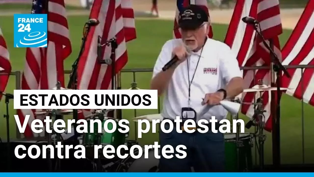 Veteranos estadounidenses protestan contra recortes presupuestarios • FRANCE 24 Español
